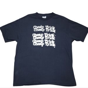 Vtg 1990s Cheap Trick Black T-Shirt XLARGE Rock Band Concert Tee Souvenir Music